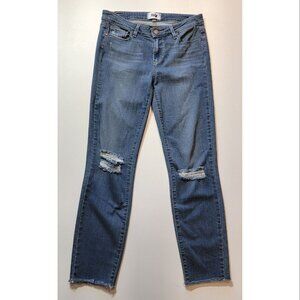 PAIGE Verdugo crop Jeans In Medium Blue, Womens Size 28